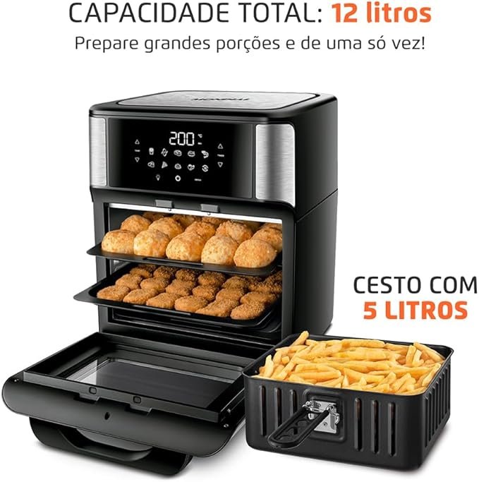Fritadeira Air Fryer Forno Oven 12L - Imagem 5