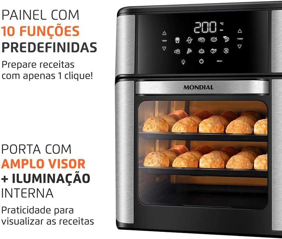 Fritadeira Air Fryer Forno Oven 12L - Imagem 4