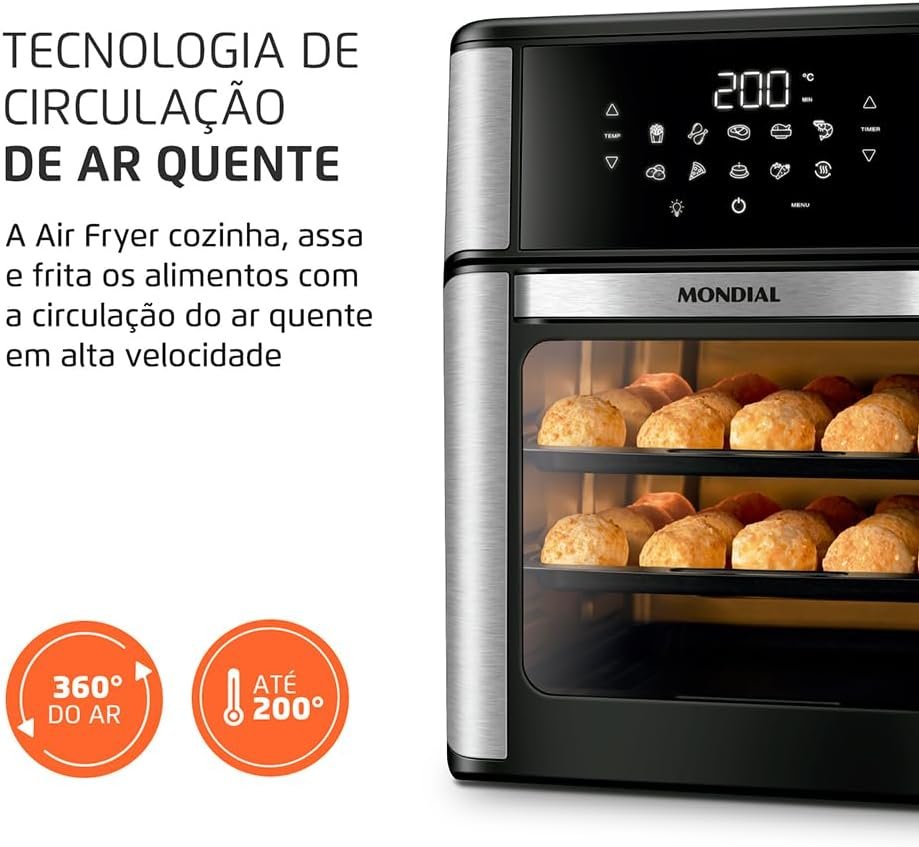 Fritadeira Air Fryer Forno Oven 12L - Imagem 3
